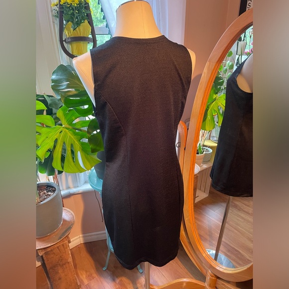 Vintage 1990's Little Black Mini Tank Dress Swimsuit Cover-up - Picture 3 of 9